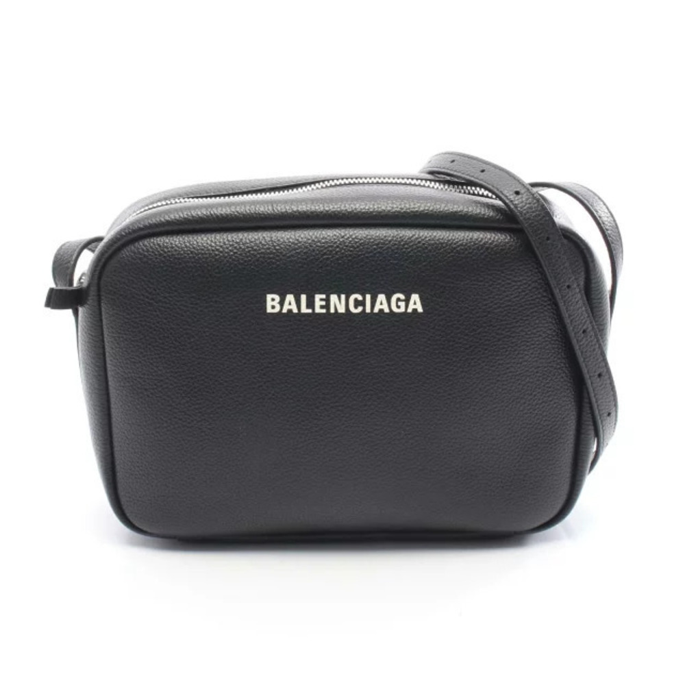 Balenciaga Camera Shoulder Bag Leather Black